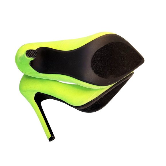 Cape Robbin Priscilla 3 Lime Green Stiletto Pumps 2 Pair Available Sizes 7.5 and - Picture 3 of 11